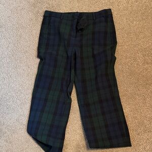 J. Crew Women's Tartan Plaid Chinos - Dark Green and Navy